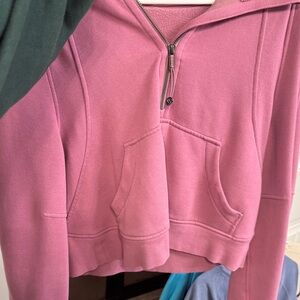 lululemon athletica Pink Cropped Hoodie